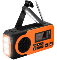 Багатофункціональне радіо TISHOW, 6000 мА·год, DAB/FM, з функцією заряджання мобільного телефону, помаранчевий (my-19046)