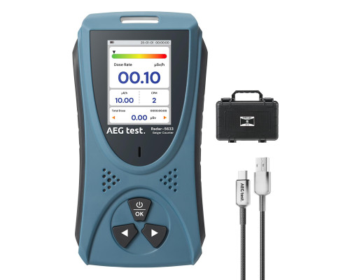 Портативний детектор радіації AEGTEST із РК-дисплеєм, синій (my-19055)