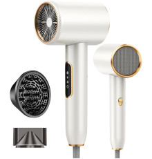 Професійний фен BAMBOO QUEEN Q8 з іонізацією 2400 Вт, сріблястий (my-19085)