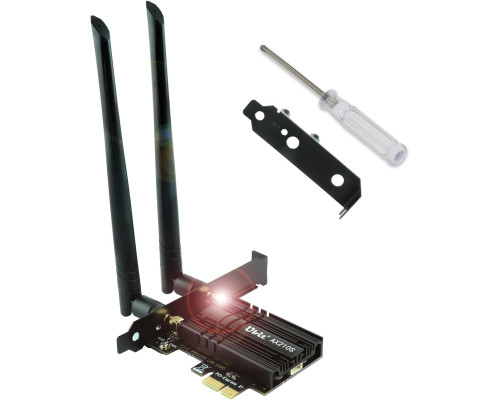 Мережа карта Ubit AX210S PCIe WiFi 6E Макс. швидкість 5374 Мбіт/с (my-19099)