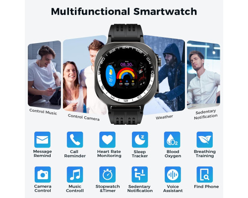 Смарт-годинник Soudorv Y10, AMOLED 3D 1,43 дюйми (my-19060)