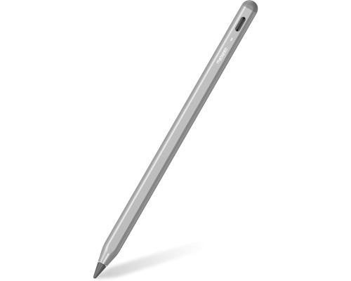 Стілус Metapen A8 ME-APP152 для iPad 2018–2025 із чутливістю до нахилу, сумісний із Apple iPad, сірий (my-19195)