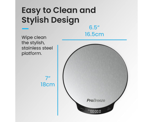 Цифрова вага Pro Breeze PB-IM01B з нержавіючої сталі (my-19077)