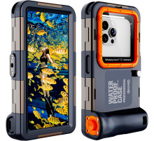 Чохол водонепроникний MKERED QSK2-NW-L-LC для телефону 7,0 дюймів, синій з помаранчевим (my-19105)