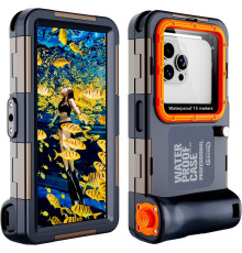 Чохол водонепроникний MKERED QSK2-NW-L-LC для телефону 7,0 дюймів, синій з помаранчевим (my-19105)