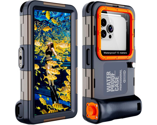 Чохол водонепроникний MKERED QSK2-NW-L-LC для телефону 7,0 дюймів, синій з помаранчевим (my-19105)