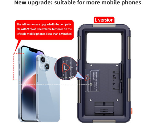 Чохол водонепроникний MKERED QSK2-NW-L-LC для телефону 7,0 дюймів, синій з помаранчевим (my-19105)
