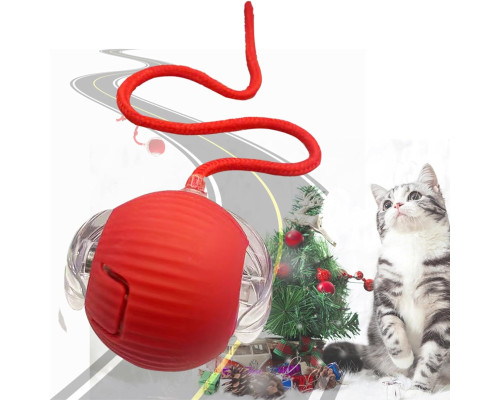 Автоматична інтерактивна іграшка, що котиться, BLUEYPET BL2412-cat для кішок, червоний (my-20087)