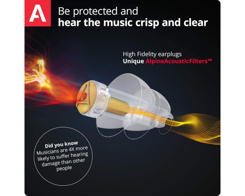 Беруші Alpine MusicSafe Pro, чорні (my-20085)