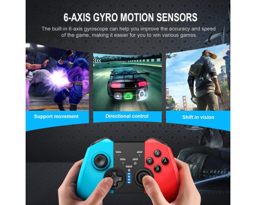 Бездротовий контролер BIGBIG WON 8592, для Nintendo Switch, червоно-синій (my-20175)