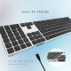 Bluetooth-клавіатура B.FRIENDIT KB-K2-GARY, сріблясто-білий (my-20080)