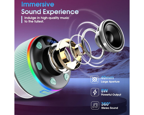 Bluetooth-колонка Dotn Q90B зі стереозвуком, водонепроникна IPX7, з присоскою, вбудованим мікрофоном (my-20019)