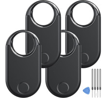 Bluetooth-трекер Hendari та шукач ключів 4шт, сумісний з Apple Find My, чорний (my-20151)