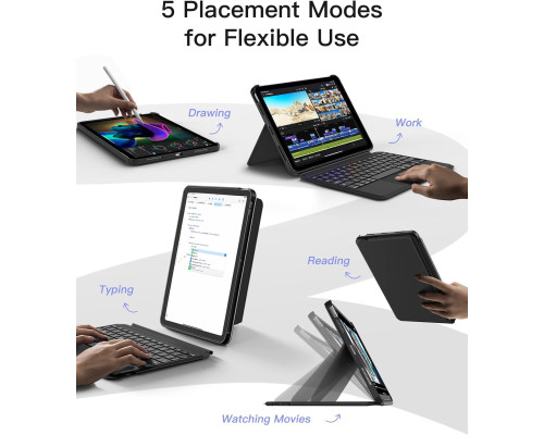 Чохол з клавіатурою Inateck KB04111-BLK для iPad Pro 11 дюймів (my-20100)