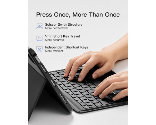Чохол з клавіатурою Inateck KB04111-BLK для iPad Pro 11 дюймів (my-20100)