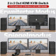 HDMI-KVM-перемикач Unitek SJW-KM202B для 2 моніторів та 2 комп'ютерів, 4K при 144 Гц (my-20140)