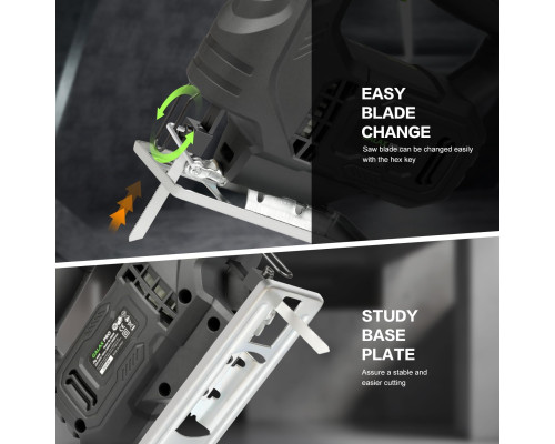 Лобзик GALAX PRO 78126 400 Вт з регульованою швидкістю, чорний (my-20109)