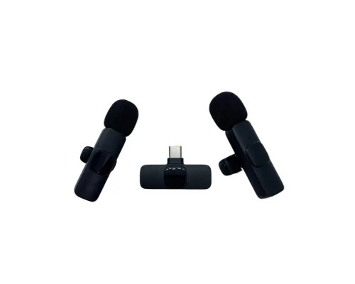 Мікрофон петличний Bluetooth BHD для iPhone з шумозаглушенням, чорний (my-20200)