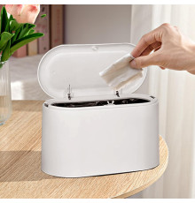 Міні відро для сміття LTWQLing MINI-Trash Can з кришкою, білий (my-20089)