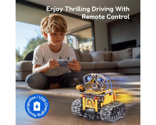 Набір для складання робота IKUPER B886 Technic, ДУ за допомогою програми, 631 деталі, жовтий (my-20057)