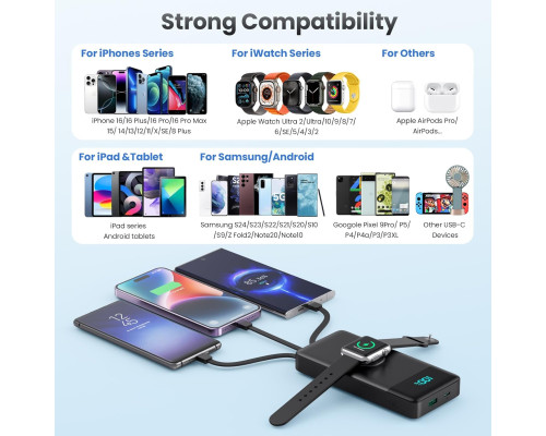 Портативний зарядний пристрій Power Bank QTshine HX100N9 10800 мАг, чорний (my-20207)
