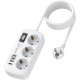 Мережевий подовжувач Meta-Ant 6188-1.5M з USB 3,4 А, 17 Вт, білий (my-20097)