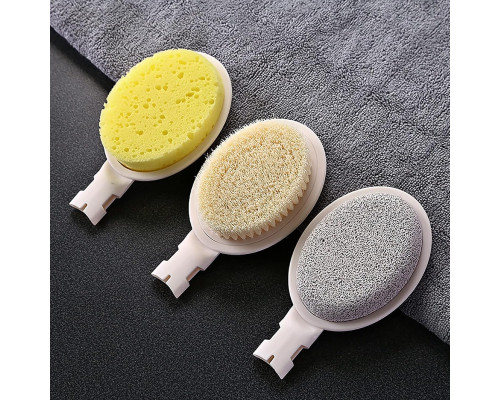 Щітка для душу та ванни MEGHNA MG-Brush-EU для спини, розбірна, 3 в 1, кремовий (my-20023)