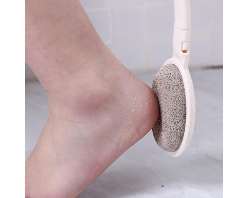 Щітка для душу та ванни MEGHNA MG-Brush-EU для спини, розбірна, 3 в 1, кремовий (my-20023)
