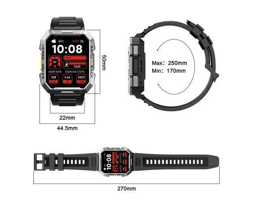 Смарт годинник Blackview W60 Black 900mAh (my-20156)