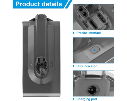 Змінний літій-іонний акумулятор Labtec V11 для Dyson V11 25,2 В 3900 мА·год (my-20113)