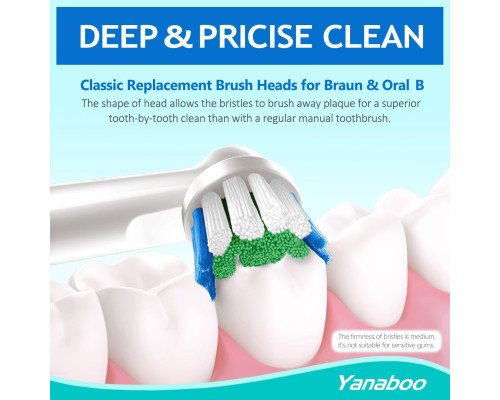 Сумісні насадки Yanaboo SB-17A-Y8 для зубної щітки Oral B, 8шт. білий (my-20130)