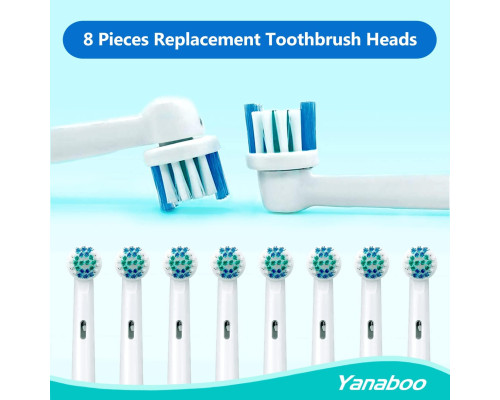 Сумісні насадки Yanaboo SB-17A-Y8 для зубної щітки Oral B, 8шт. білий (my-20130)