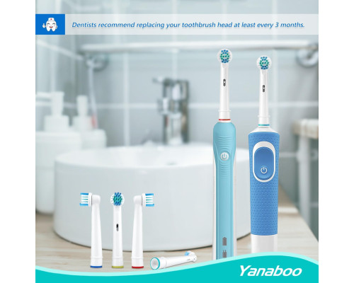 Сумісні насадки Yanaboo SB-17A-Y8 для зубної щітки Oral B, 8шт. білий (my-20130)