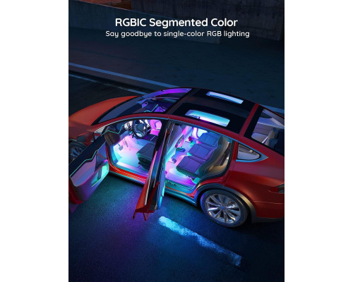 Світлодіодна стрічка Govee H7090 для автомобіля, інтелектуальне RGBIC-підсвічування салону автомобіля, DC 12 В (my-20050)
