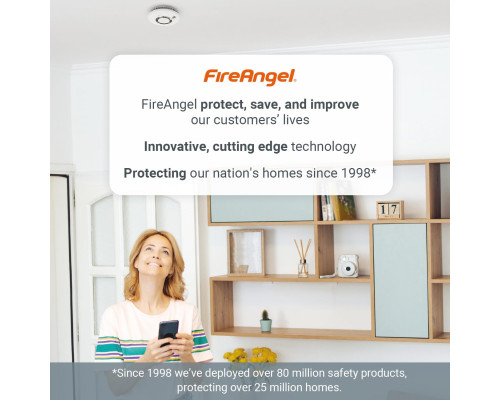Розумний димовий сповіщувач FireAngel FP2620W2-R, білий (my-20121)