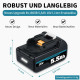 Акумулятор HOMEDAS 5,5 Ah 18V Li-ion для Makita BL1850B з індикатором рівня заряду (my-21143)