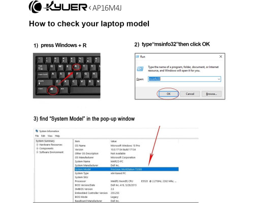 Акумулятор K KYUER AP16M4J для ноутбука Acer Aspire, 4870mAh (my-21035)