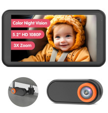 Автомобільна камера LUCKVIEW BM2, екран 5,2 дюйми 1080P з 3-кратним зумом, чорний (my-21034)