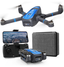Безщітковий дрон Toladrone TL16 з камерою 4K HD, синій (my-21030)