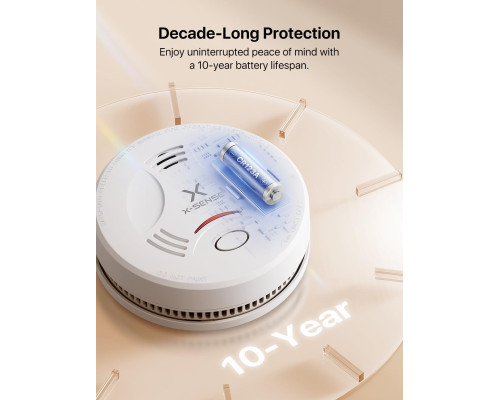 Детектор диму X-Sense SD11 для дому, білий (my-21011)