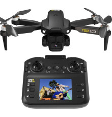 Дрон Toladrone TD12LCD з камерою, пульт дистанційного керування з РК-дисплеєм, чорний (my-21063)