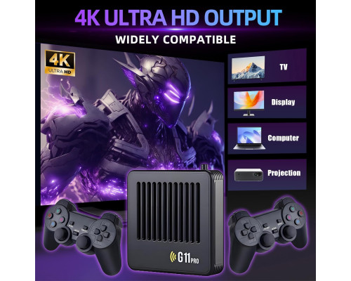 Ігрова консоль KINMRIS G11 Pro Retro з роздільною здатністю 4K, 40 000 ретро-іграми, чорний (my-21095)