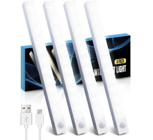 Комплект із 4 світильників KALAHOL YNYD08 для кухні, з датчиком руху USB, білий (my-21043)