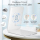 Дорожнє косметичне дзеркало FUNTOUCH, що перезаряджається, сенсорний екран з регулюванням яскравості, білий (my-21144)