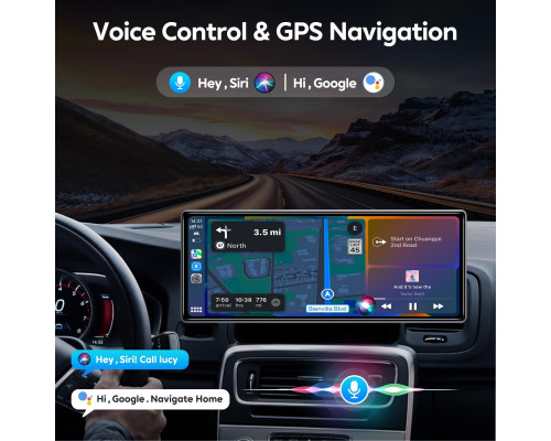 Портативна автомобільна стереосистема JATAZA T1026CW 10,26 дюйма, GPS-навігацією, чорний (my-21061)