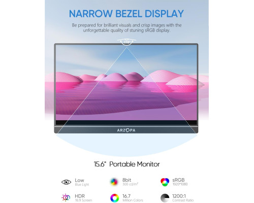 Портативний монітор ARZOPA A1 15,6'' FHD 1080P (my-21054)