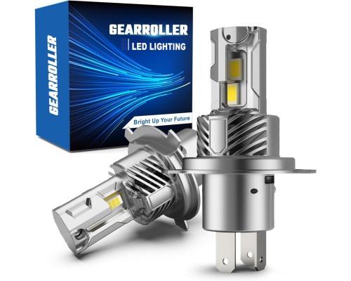 Світлодіодні лампи GEARROLLER F-CPAMZ01698-QX H4 для фар, 30000 лм, холодний білий (my-21113)