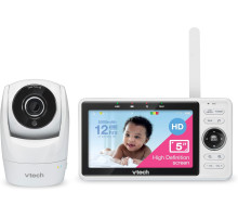 Розумна відеоняня Vtech VM901-1W 5-дюймовий РК-дисплей, камера 1080p, білий (my-21084)