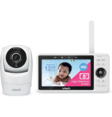 Розумна відеоняня Vtech VM901-1W 5-дюймовий РК-дисплей, камера 1080p, білий (my-21084)