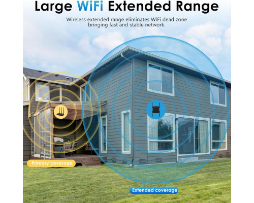Підсилювач Wi-Fi Anluomafuy WD-1203U, ретранслятор, 1200 Мбіт/с, чорний (my-21120)